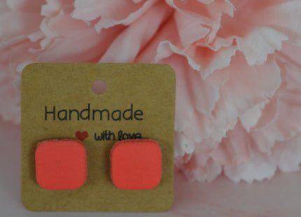 Harmony studs - Red Leather