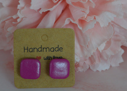 Harmony studs - Shiny Fuchsia