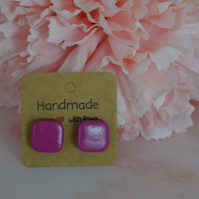 Harmony studs - Shiny Fuchsia