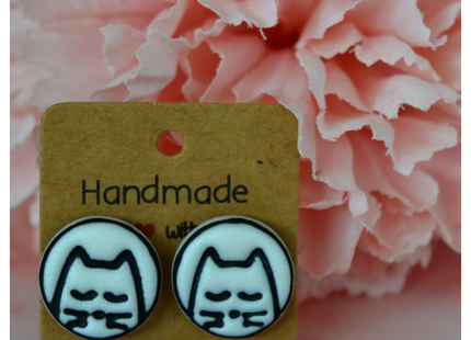 Midnight Meow Studs