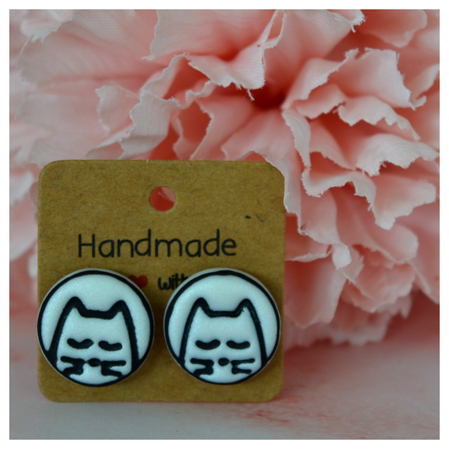 Midnight Meow Studs