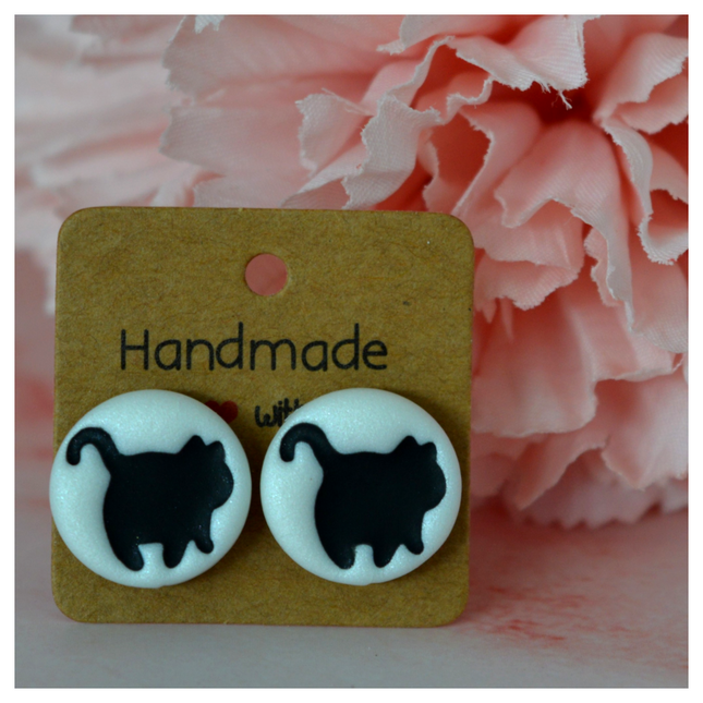 Midnight Paw Studs