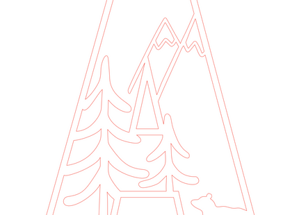 Letter A - bosdieren (holle letter)