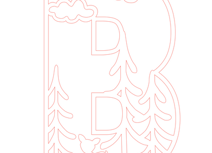 Letter B - bosdieren (holle letter)
