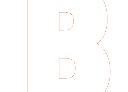 Letter B - bosdieren (volle letter)