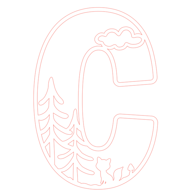 Letter C - bosdieren (holle letter)