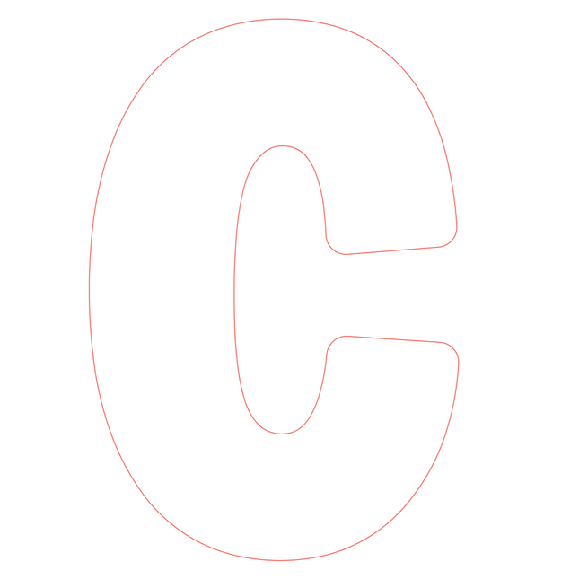 Letter C - bosdieren (volle letter)