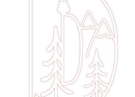 Letter D - bosdieren (holle letter)