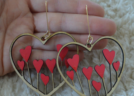 Blooming Hearts · Red · Large