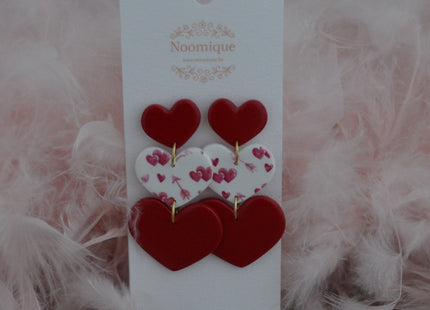 Heart Charm - Cupid red