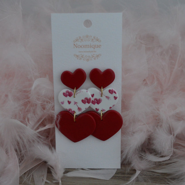 Heart Charm - Cupid red