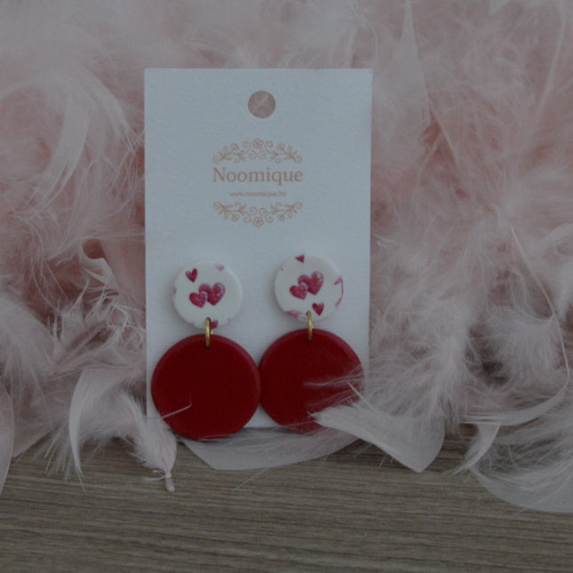 Circle Charm - Cupid red