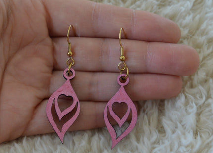 Whispering Heart Drop · Metallic Pink