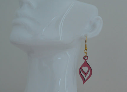 Whispering Heart Drop · Metallic Pink