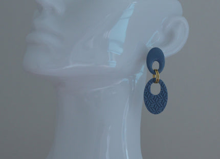 Linked Elegance - Whispering Blossoms - Velvet Blue - Gloss Finish