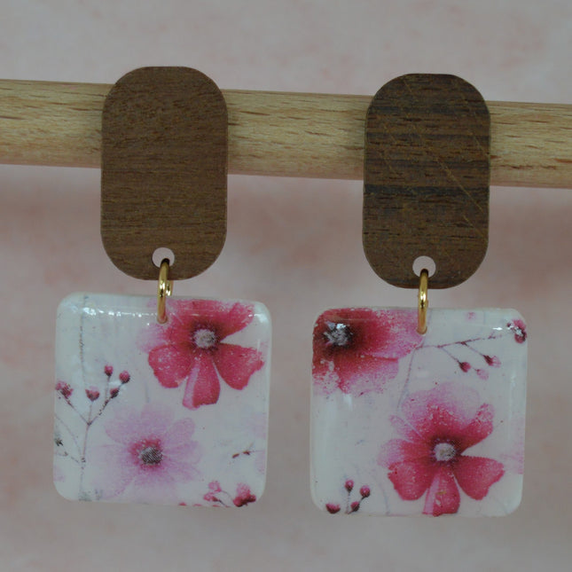 Charm Square - Pink Flowers