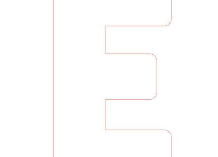 Letter E - bosdieren (volle letter)