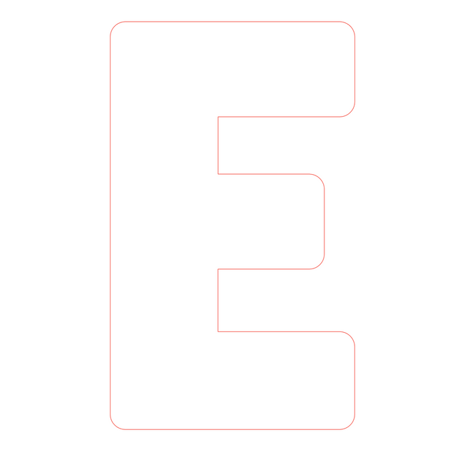 Letter E - bosdieren (volle letter)