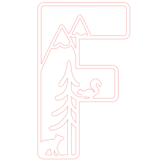 Letter F - bosdieren (holle letter)