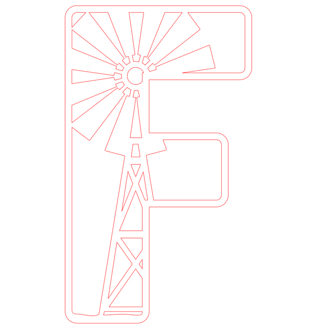 Letter F - boerderij (2 lagen)