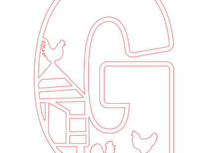 Letter G - boerderij (2 lagen)