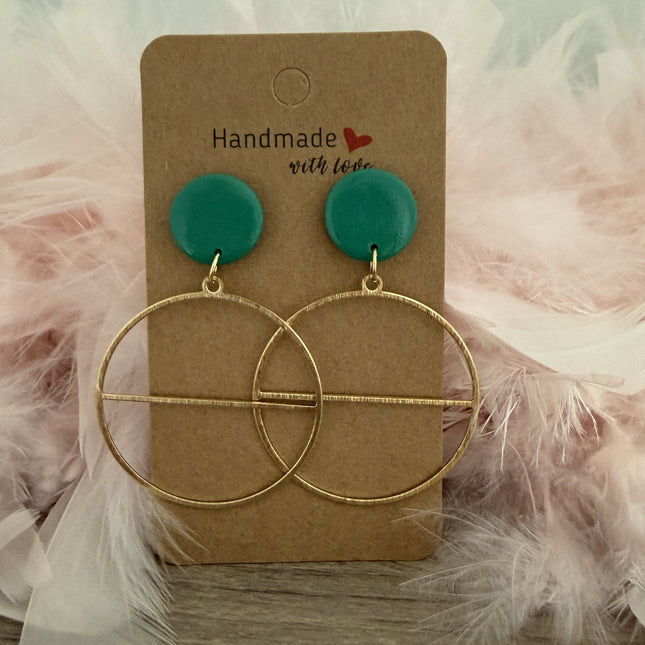 Holiday Bauble Hoops - green