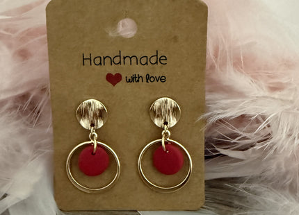 Orbit Charm - Cranberry Red