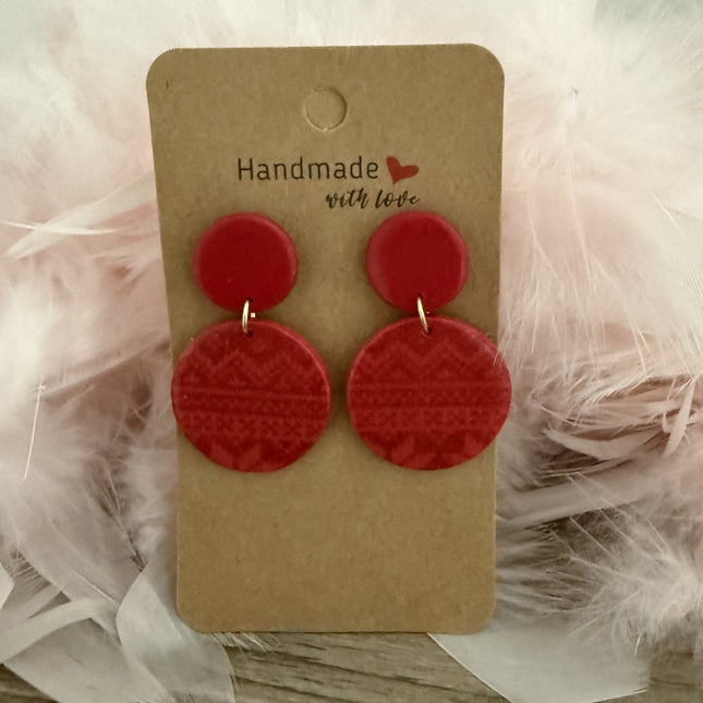 Poetic Circles - Red Knit Tone-on-Tone