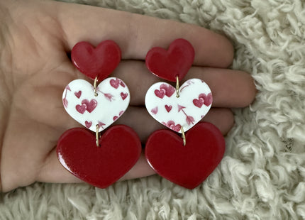 Heart Charm - Cupid red