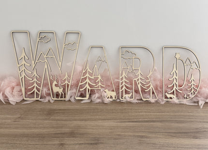 Letter E - bosdieren (holle letter)