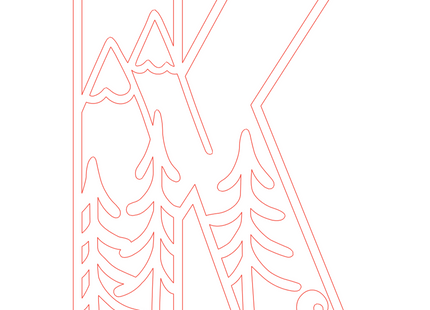 Letter K - bosdieren (holle letter)