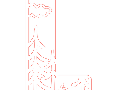 Letter L - bosdieren (holle letter)