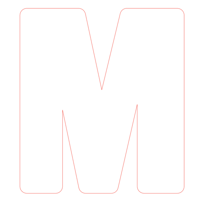 Letter M - bosdieren (volle letter)