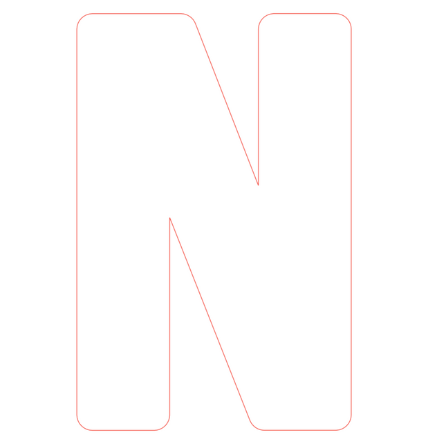 Letter N - bosdieren (volle letter)