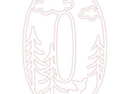 Letter O - bosdieren (2 lagen)