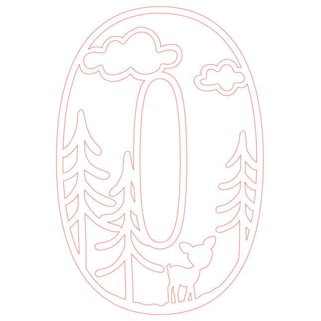 Letter O - bosdieren (holle letter)