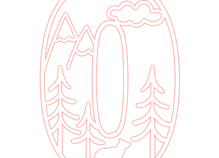 Letter O - bosdieren (2 lagen)