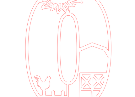 Letter O - boerderij (2 lagen)