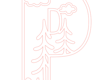 Letter P - bosdieren (holle letter)