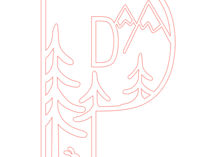 Letter P - bosdieren (holle letter)