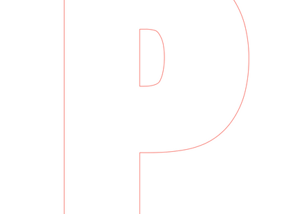 Letter P - bosdieren (volle letter)