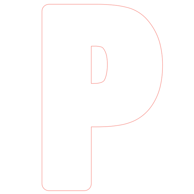 Letter P - bosdieren (volle letter)