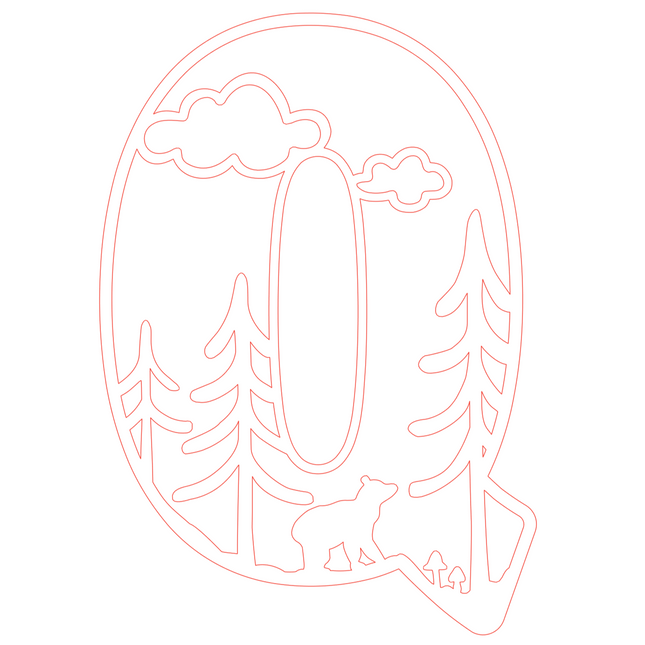 Letter Q - bosdieren (holle letter)