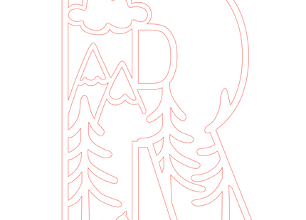 Letter R - bosdieren (holle letter)
