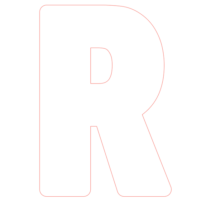 Letter R - bosdieren (volle letter)