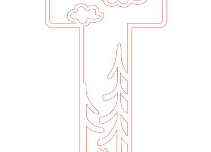 Letter T - bosdieren (holle letter)