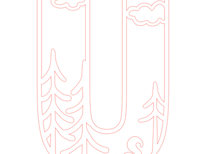 Letter U - bosdieren (holle letter)