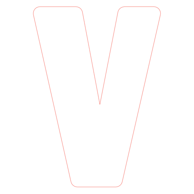 Letter V - bosdieren (volle letter)