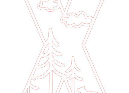 Letter X - bosdieren (holle letter)