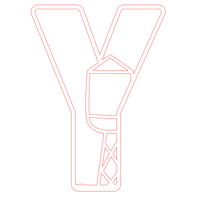 Letter Y - boerderij (2 lagen)